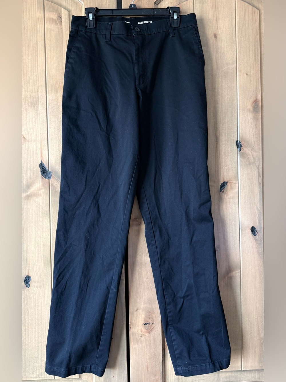 Wrangler Black Relaxed Fit Chinos for Men